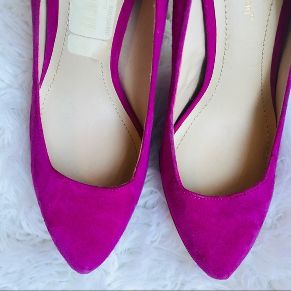 BCBGENERATION Pink Suede Platform Shoes Sz 8.5 - Picture 14 of 16